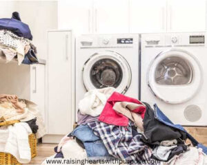 Grass-stained-pile-by-the-washing-machine